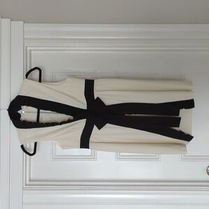 Stunning silk lined black and white dress